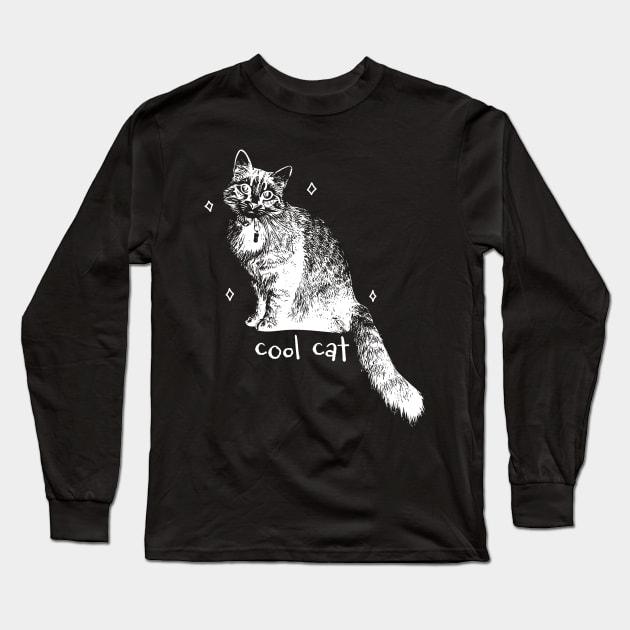 Cool cat Long Sleeve T-Shirt by Think Beyond Color